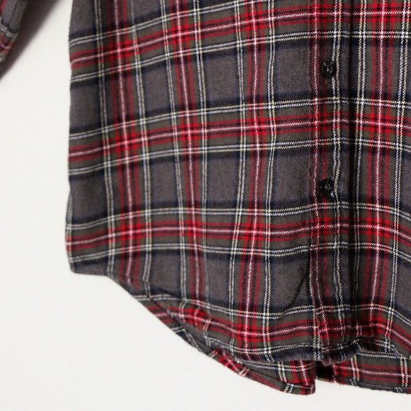 Woolrich Men's Ultimate Flannel Premium Brushed Cotton Shirt XL Red Gray Plaid - Picture 11 of 16